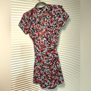 EUc topshop Floral wrap dress small